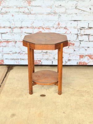 Vintage Bijzettafel Achthoekig