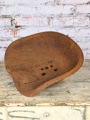 Oude Tractor Zitting Bruine Zitkom