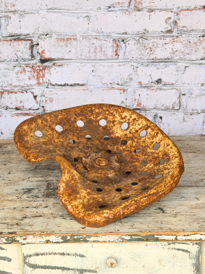 Oude Tractor Zitting Geel