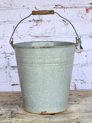 Grote Emaille Emmer Licht Grijs