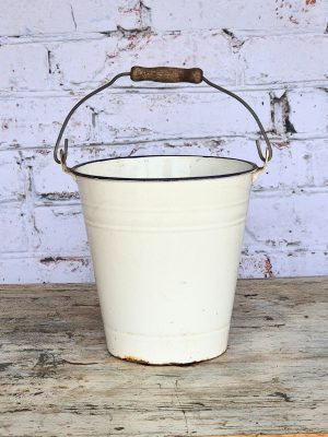 Kleine Emaille Emmer Wit