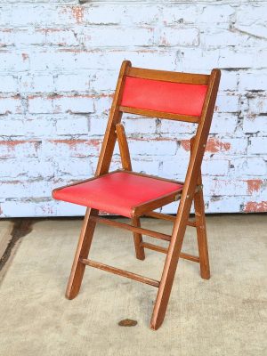 Inklapbaar Kerk of Theater Stoel Met Rode Zitting