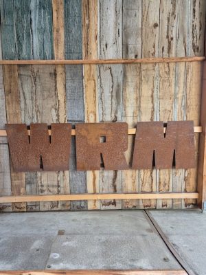Metalen verweerde letters 58cm hoog