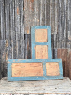 Set, 2-luik Paneeldeurtjes Bruin/Blauw