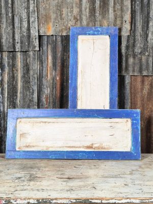 Set, 2-luik Paneeldeurtjes Wit/Blauw