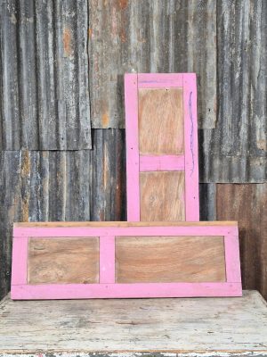 Set, 2-luik Paneeldeurtjes Roze/Bruin