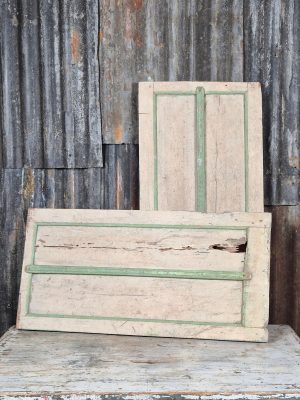 Set, 2-luik Paneeldeurtjes Wit/Lichtgroen