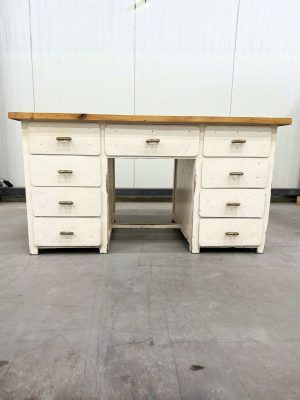 Vintage Bureau Gebroken Wit
